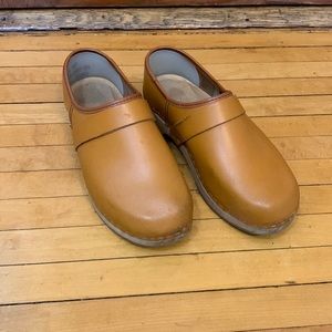 Swedish Wood & Leather clogs